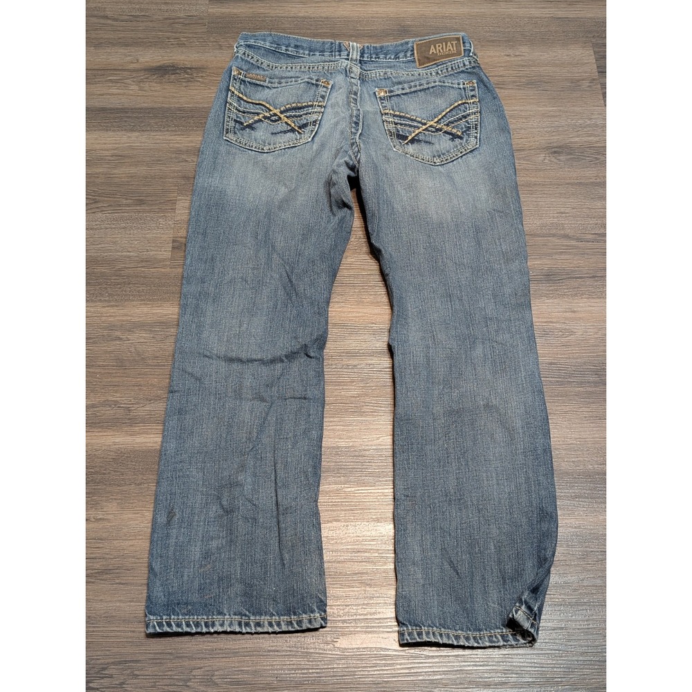 Ariat M5 Mens 32x30 Straight Fit Straight Leg Blue Denim Jeans Medium Wash - Picture 5 of 7